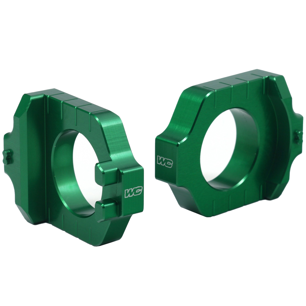 AXLE BLOCK KIT ELITE KAWASAKI/SUZUKI KX125 03-05, KX250 03-07, KX250F 04-25, KX450F 06-25, RMZ 250/450 04-25 GREEN